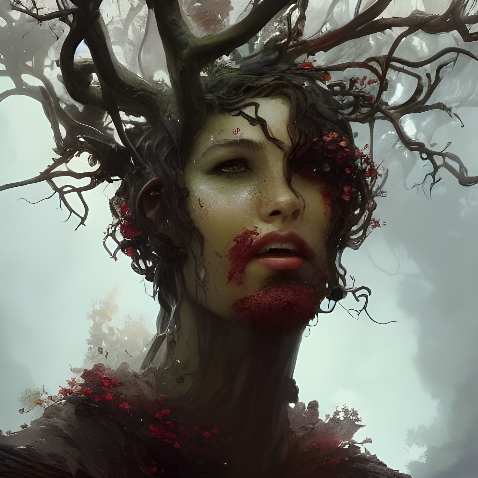 The Face of the Weirwood Tree - AI Generated Artwork - NightCafe Creator