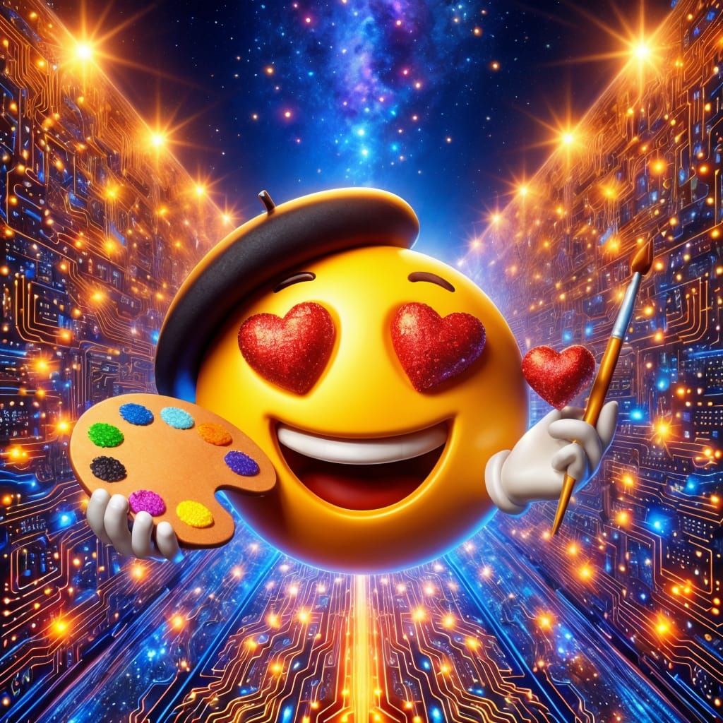 Emoji: I❤️AI Art   by @Thetis