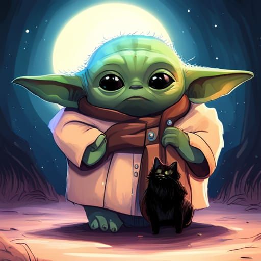 ⫷ Lost baby yoda ⫸ - AI Generated Artwork - NightCafe Creator