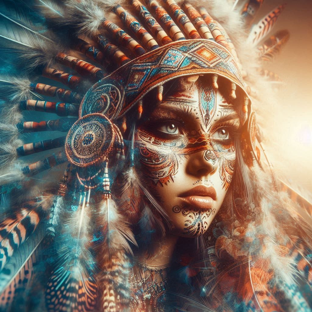 double exposure beautiful fantasy portrait landscape..