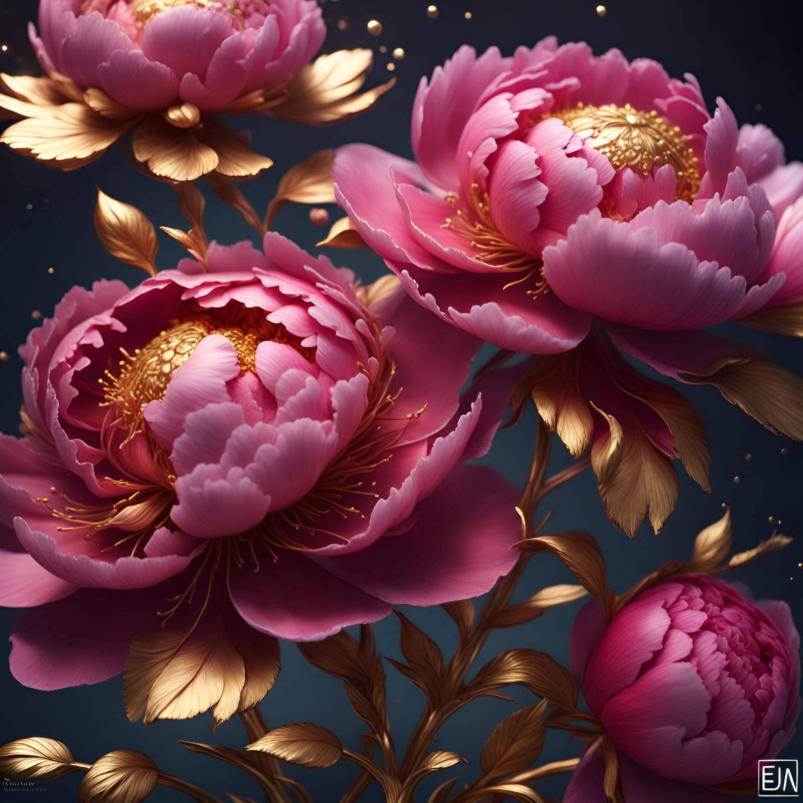 Rose-Gold Peony Beauty.  by @Masterplayer
