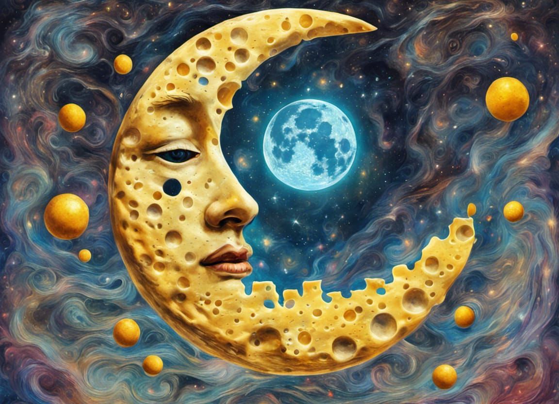The Moon Made of Cheese  by @Froglady27p