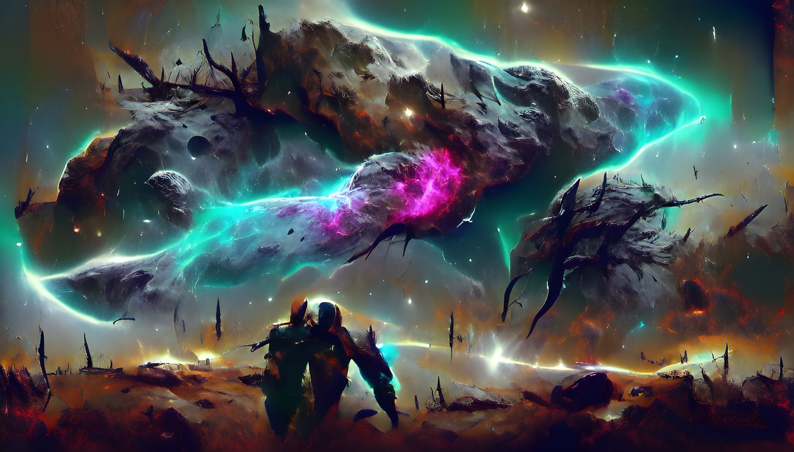 An encroaching nebula trending on Artstation