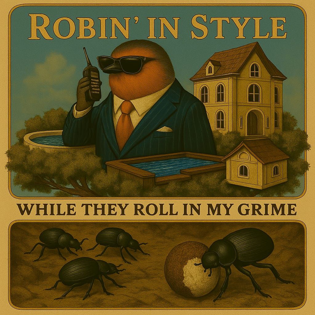 🏡Feathered Fraud: 🕶️🐦💰📱Robin The Rich🪲💩
