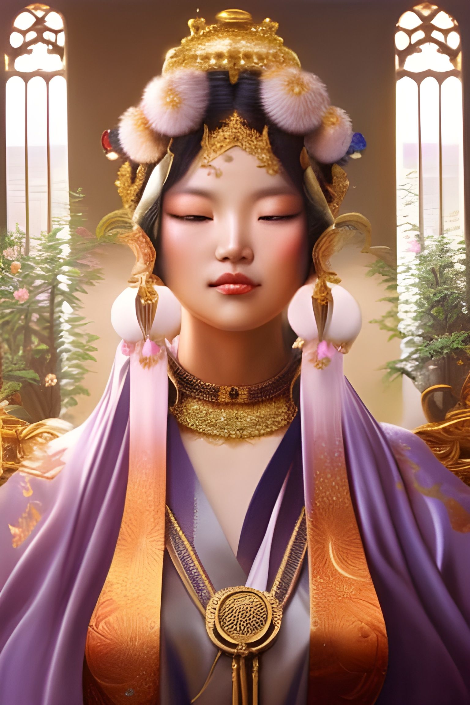 Elegance in Golden Purple