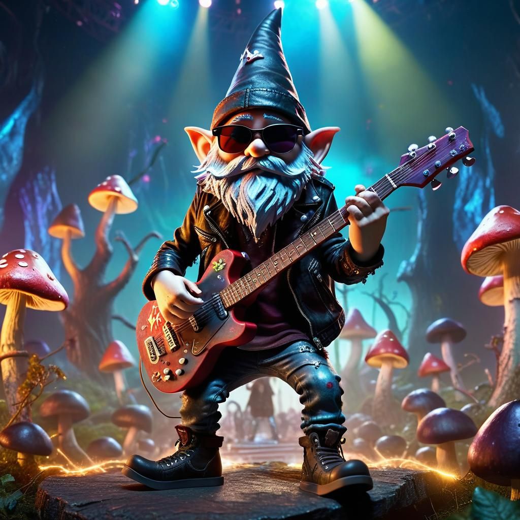 Rocking the Mushroom Kingdom: The Gnome's Electric Night  by @Blandry