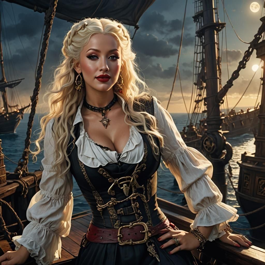 Young Christina Aguilera pirate 