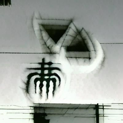Monochrome Demonic Symbol