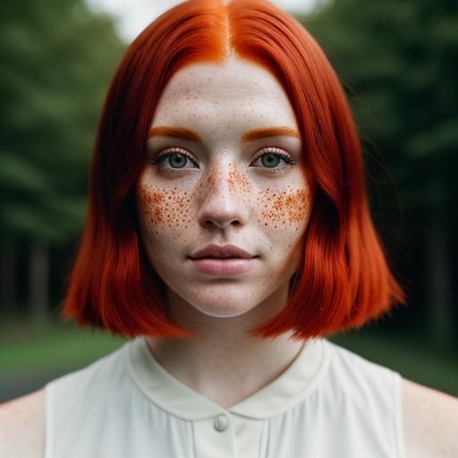 A red-haired girl - AI Generated Artwork - NightCafe Creator