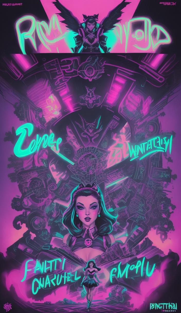 Cheerleader, pinup, synthwave, neon, retro, cyberpunk, steam...