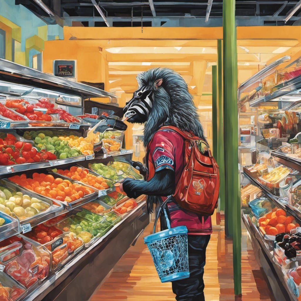 Shopping in a supermarket