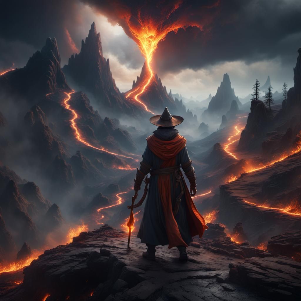 Flaming wizard
