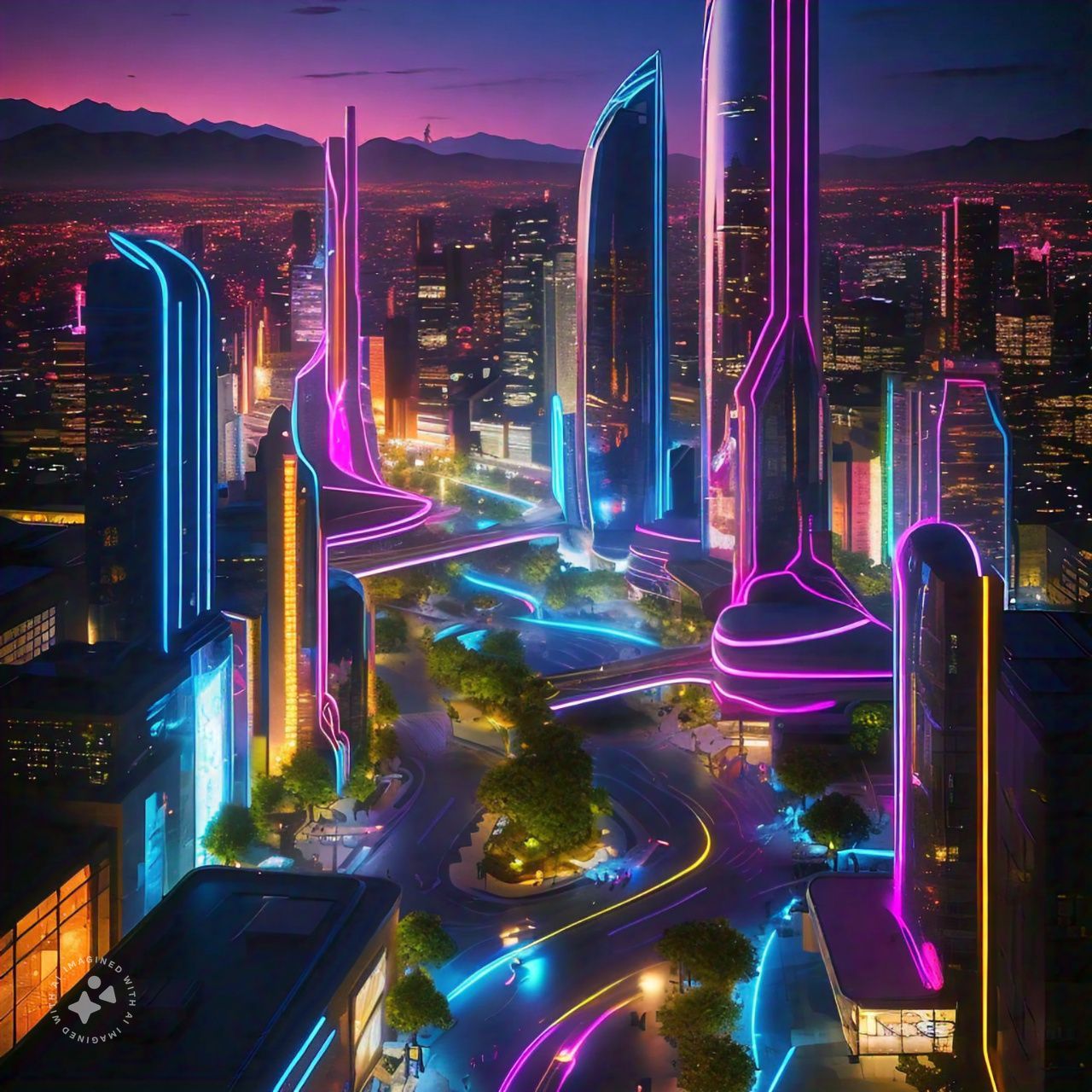 Futuristic cityscape