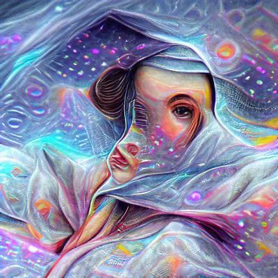 A Girl in a robe