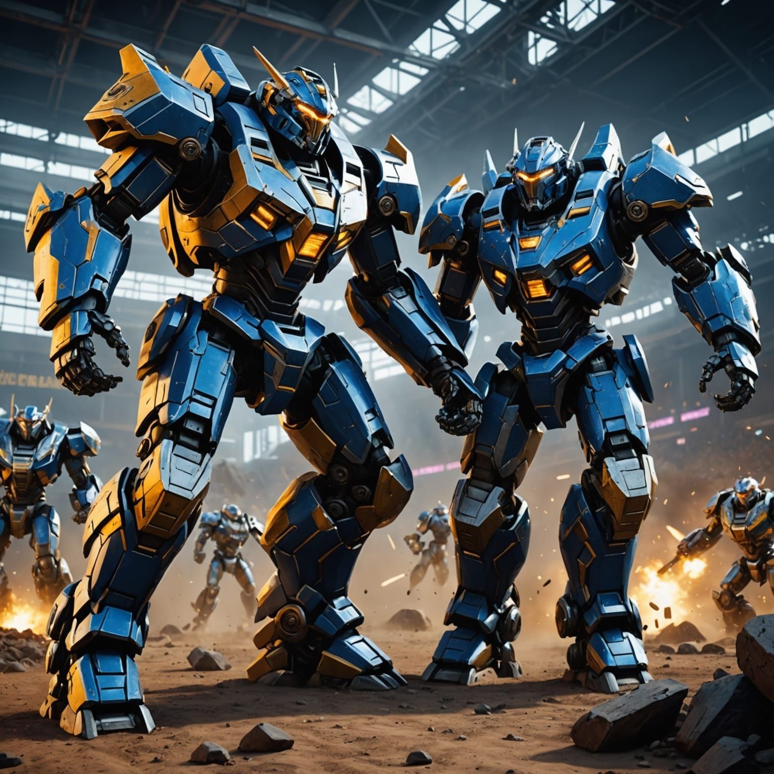 Mecha Battle  by @mathy_art_girl_305