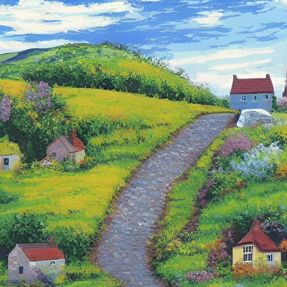 Beautiful Countryside Housing Road