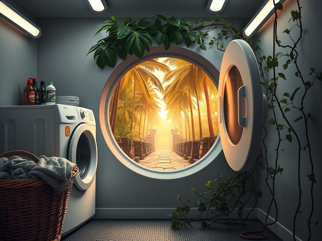Laundry Day, Elsewhere  by @Mr Happy