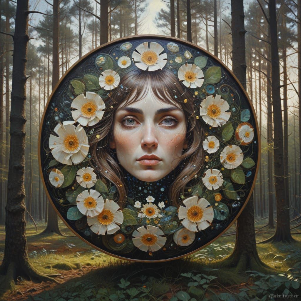 Surreal Spring Forest Creature in Post-Impressionist Style