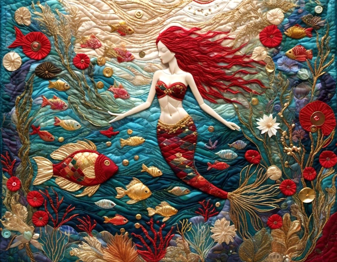 Fabric Mermaid World  by @Katie May