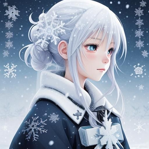 AN AESTHETIC SNOWFLAKES WITH A SNOWS