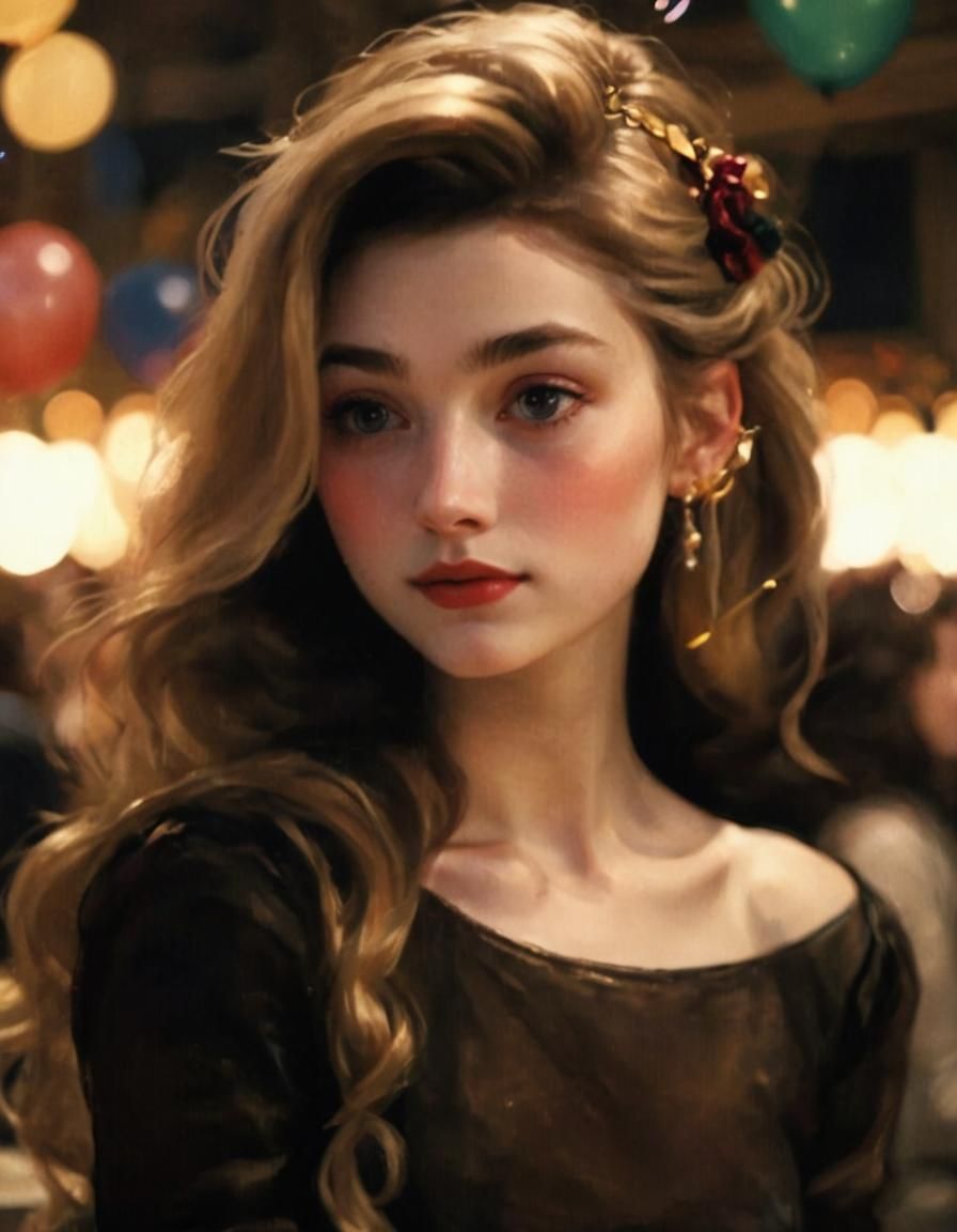 Impressionistic Blonde at Paris Party