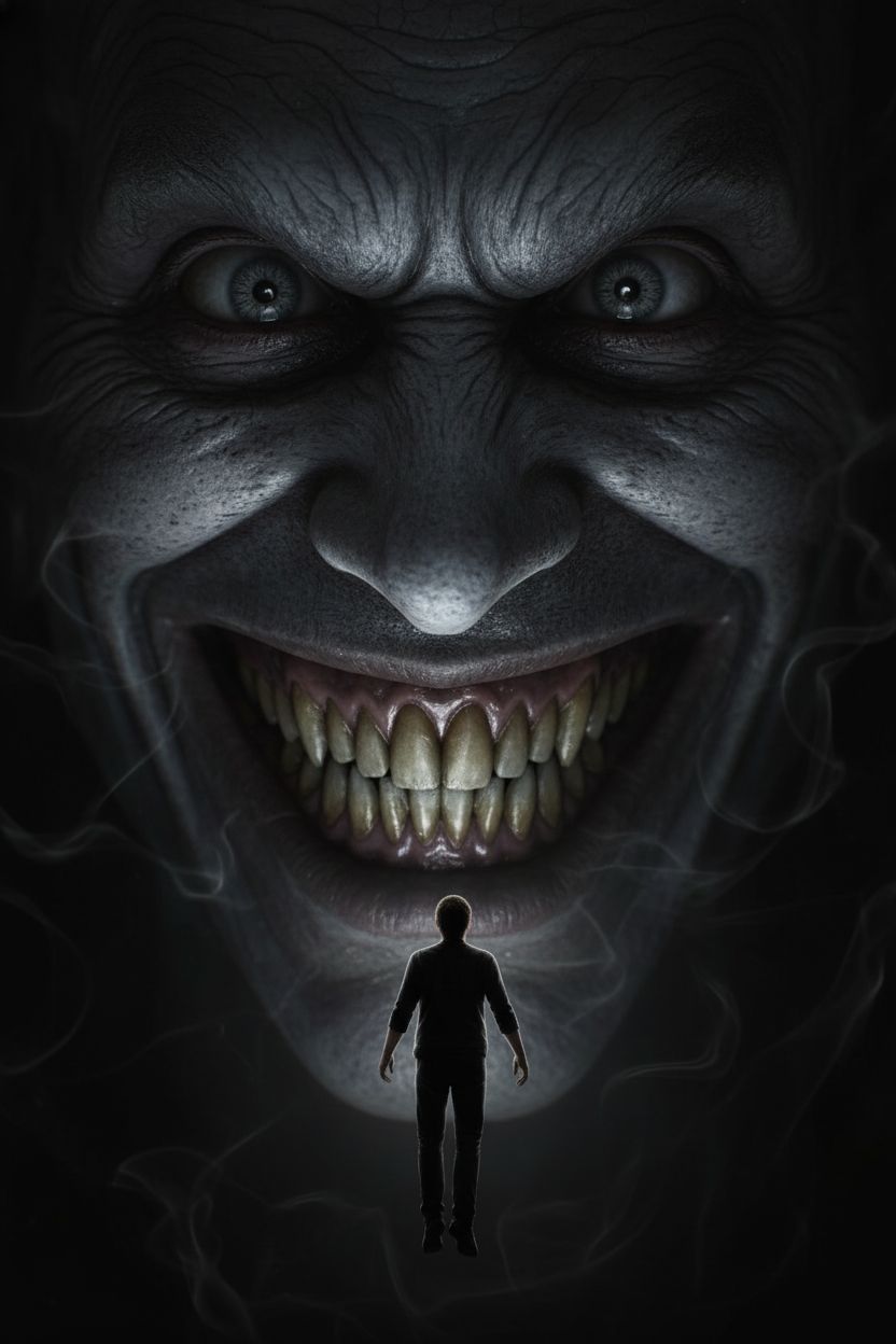 In the endless void beyond mortal comprehension, a scared man floats, trembling in fear. His heart pounds in the silent dark, his eyes wide ... - Start Image 2