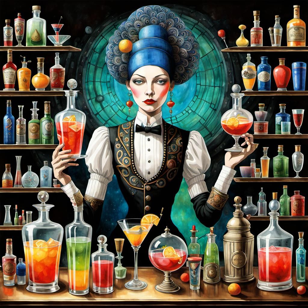 Woman Bartender  by @JustBubu