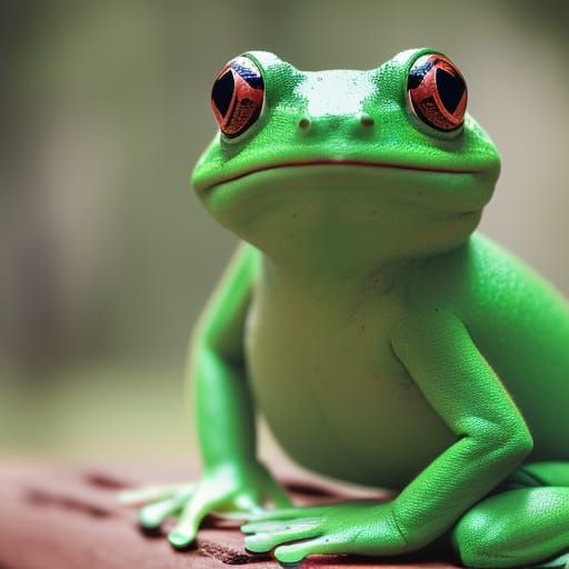 A frog chilling - AI Generated Artwork - NightCafe Creator