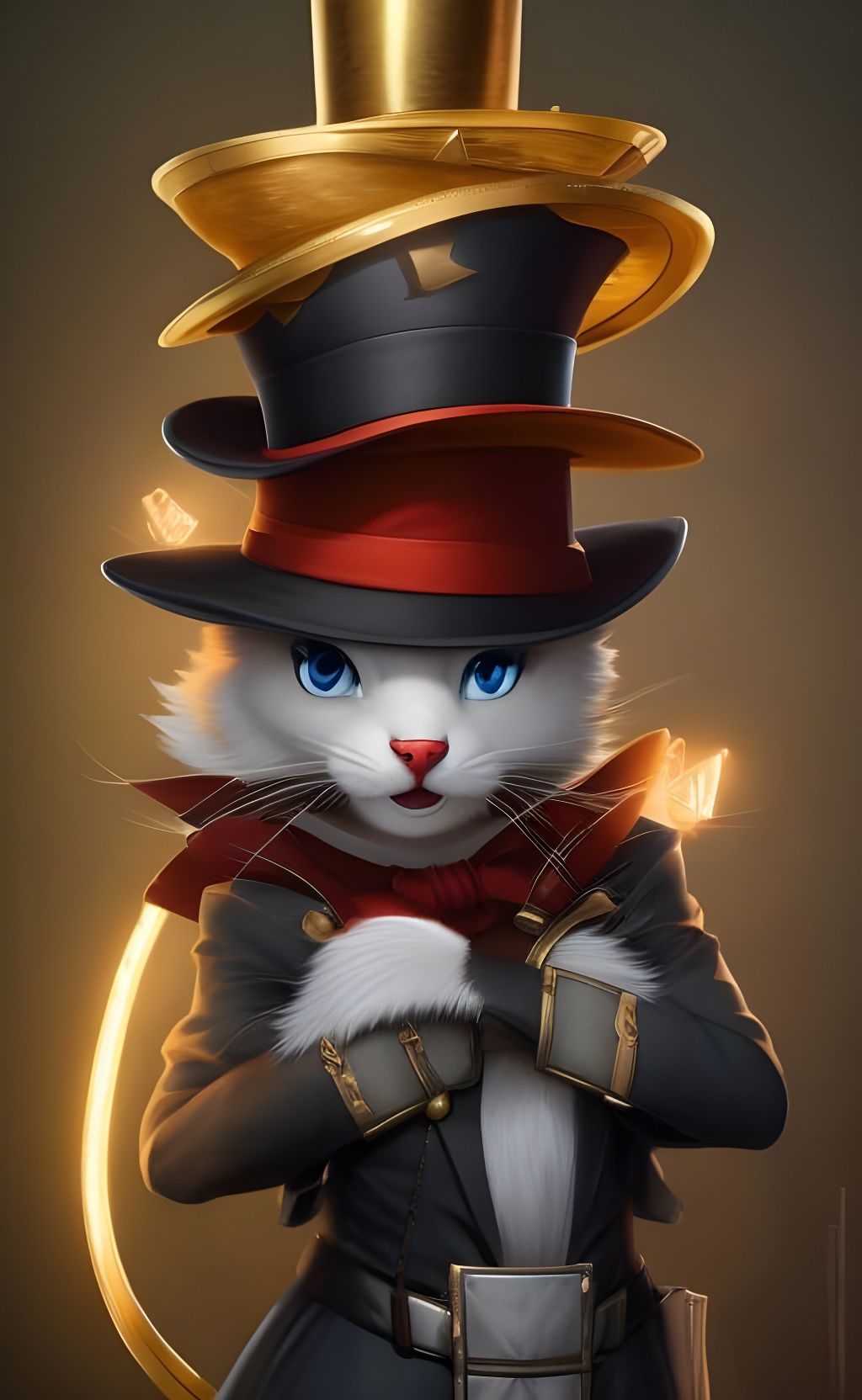 Cat in Stack of Hats.  by @ASisko