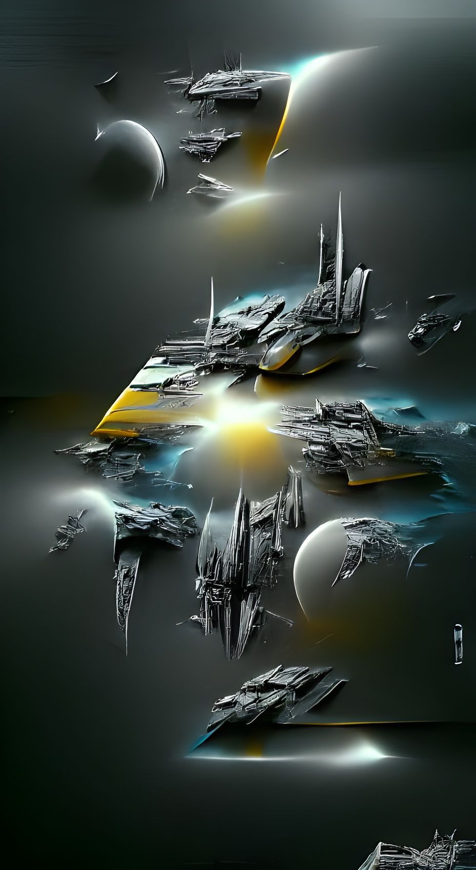 Starships from the Galactic civilizations meet to address th...