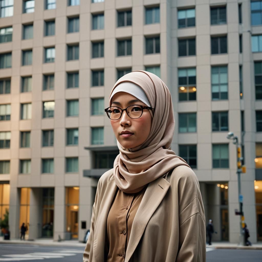 a very attractive caramel complexion japanese woman with gla...