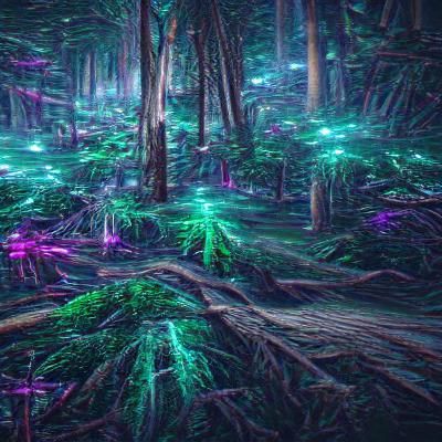 Cyber forest 8k resolution