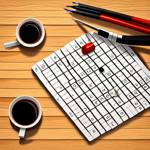 Create an image of a crossword puzzle with some of the words filled in