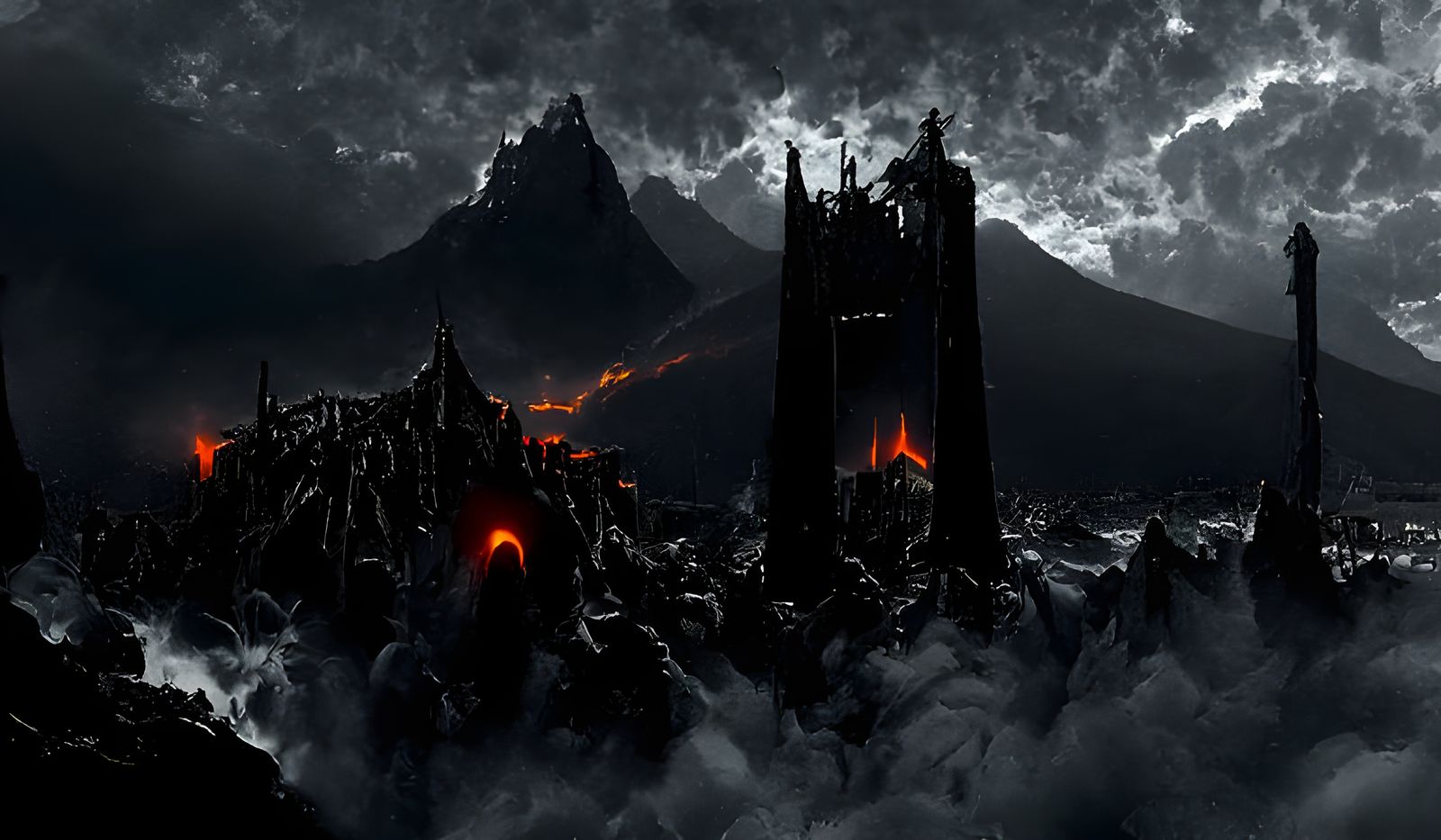 The black gate of mordor - AI Generated Artwork - NightCafe Creator