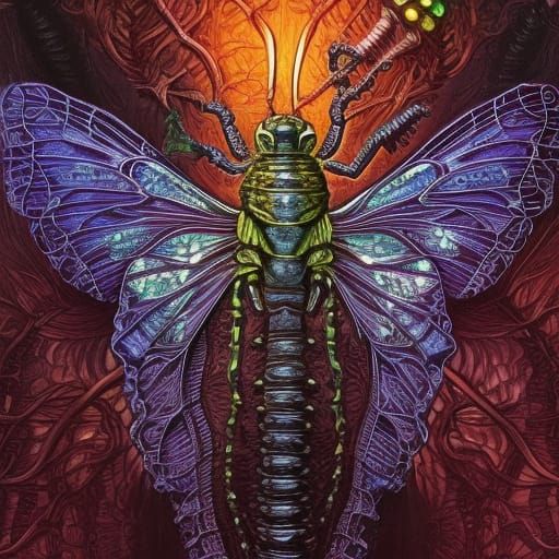 Colourful Moth - AI Generated Artwork - NightCafe Creator