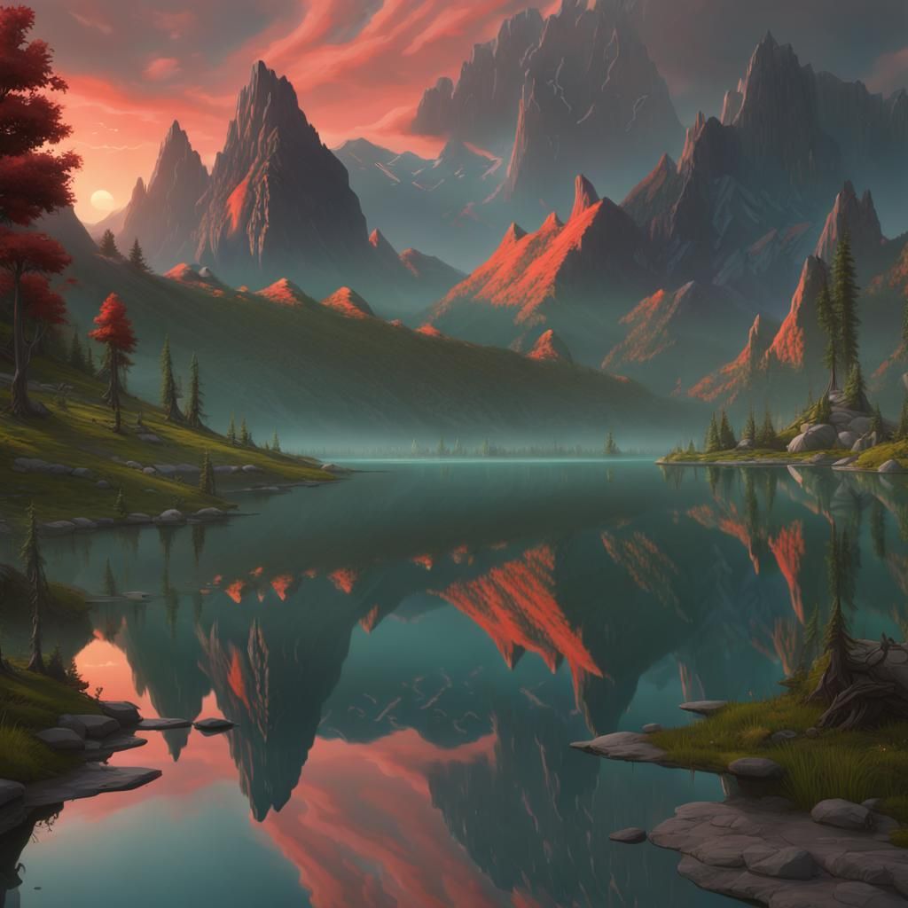 Fantasy landscape 1  by @Calgar_the_Great