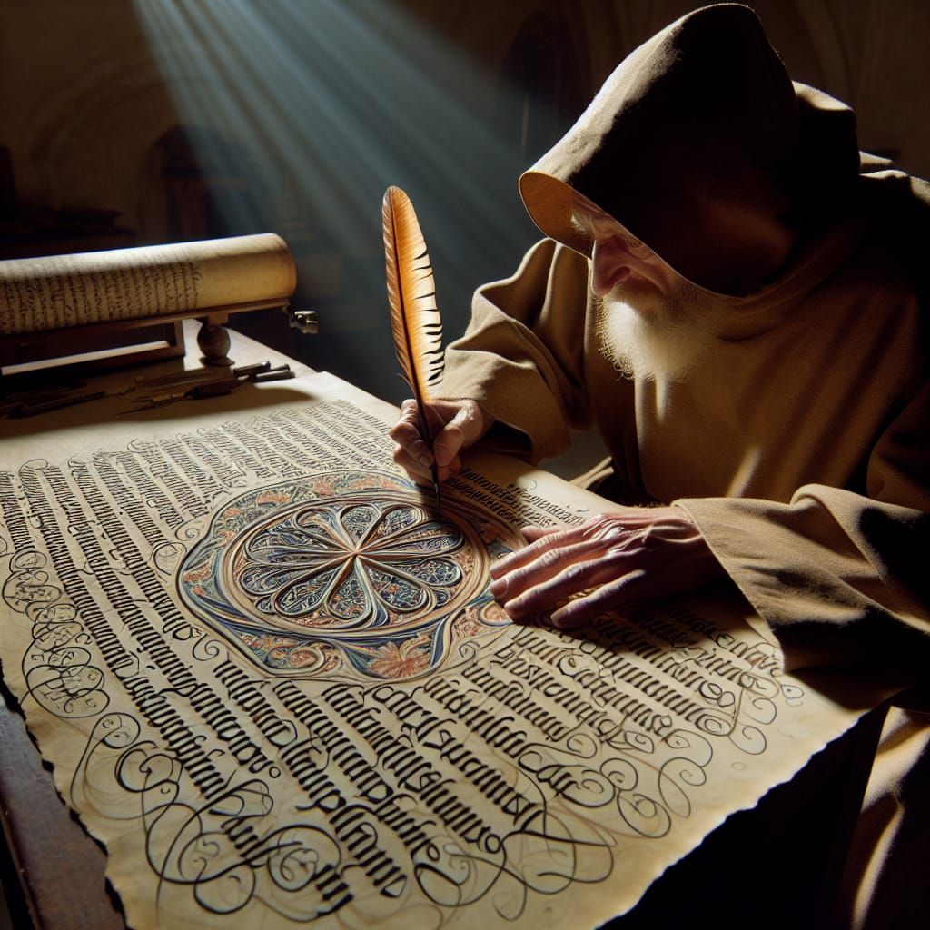 Calligraphy, Ancient writing techniques  by @Neromagenta