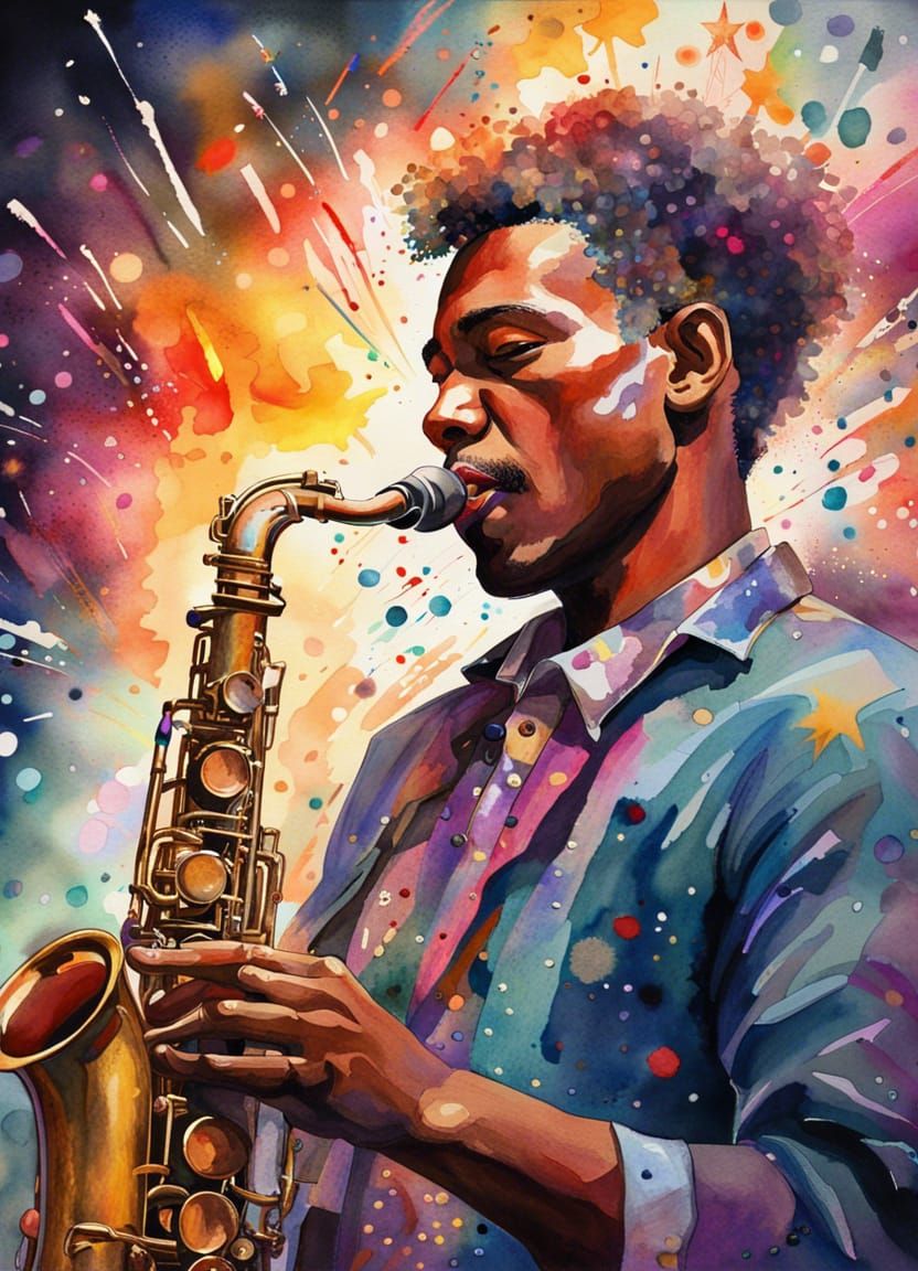 saxophone with intensity  by @Rion November