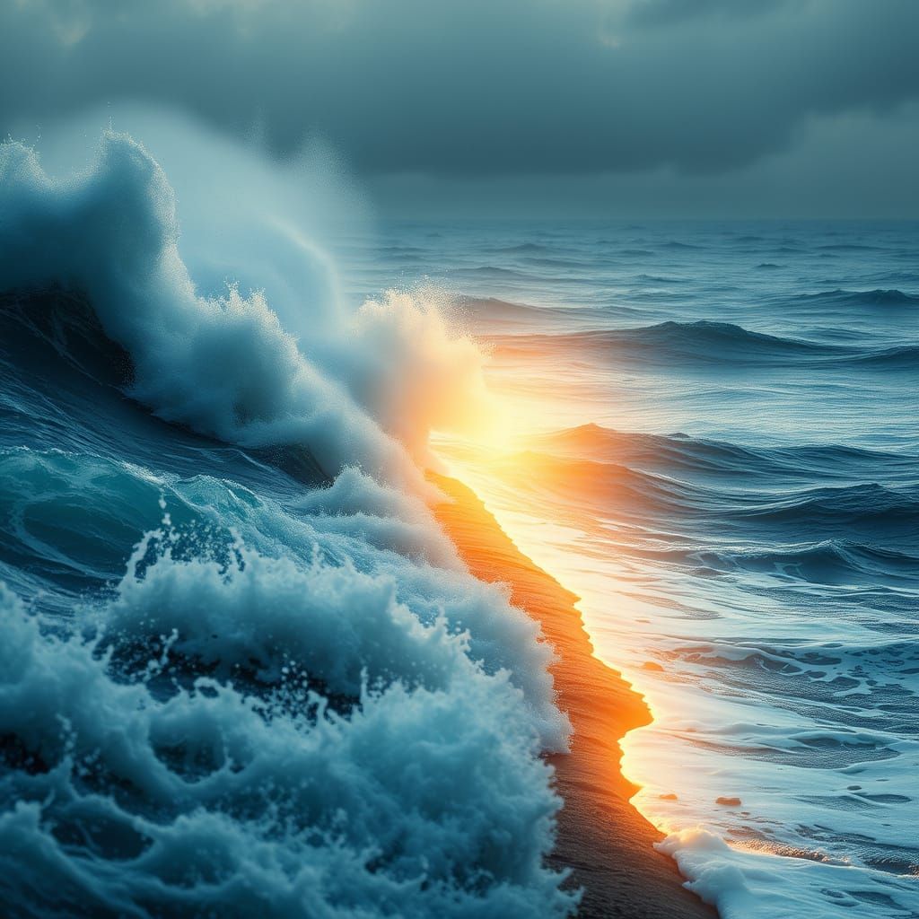 Hopeful Path Emerges from Stormy Sea