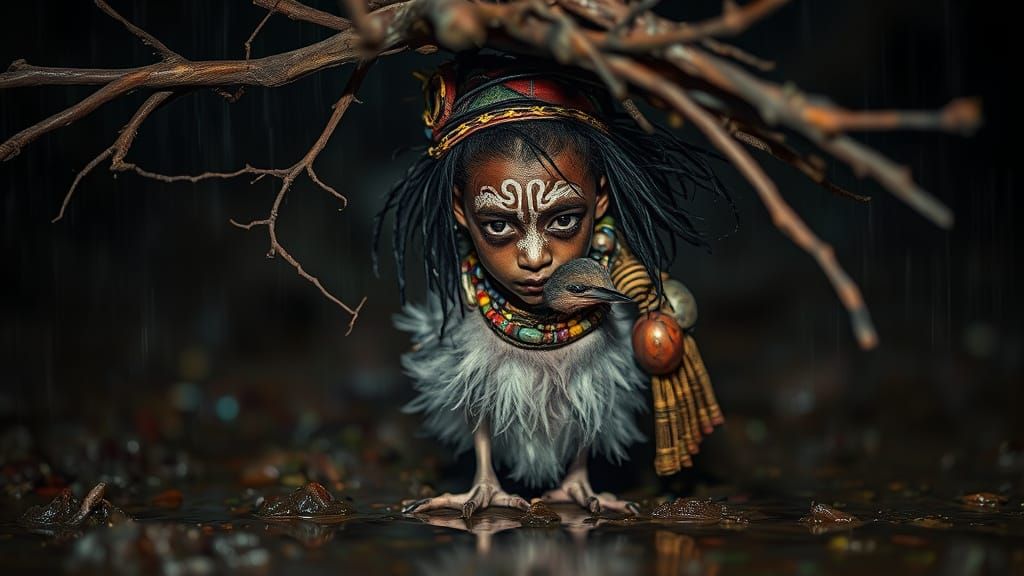 A bird and a lady ,not in 1  by @Jordanna