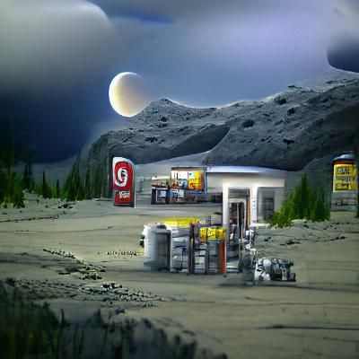 Gas station on MOON