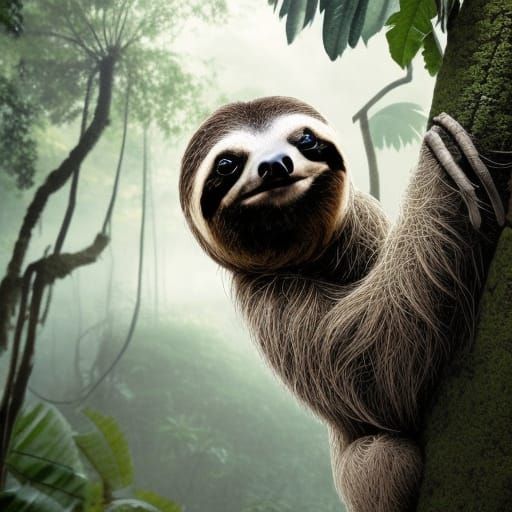 The last sloth - AI Generated Artwork - NightCafe Creator