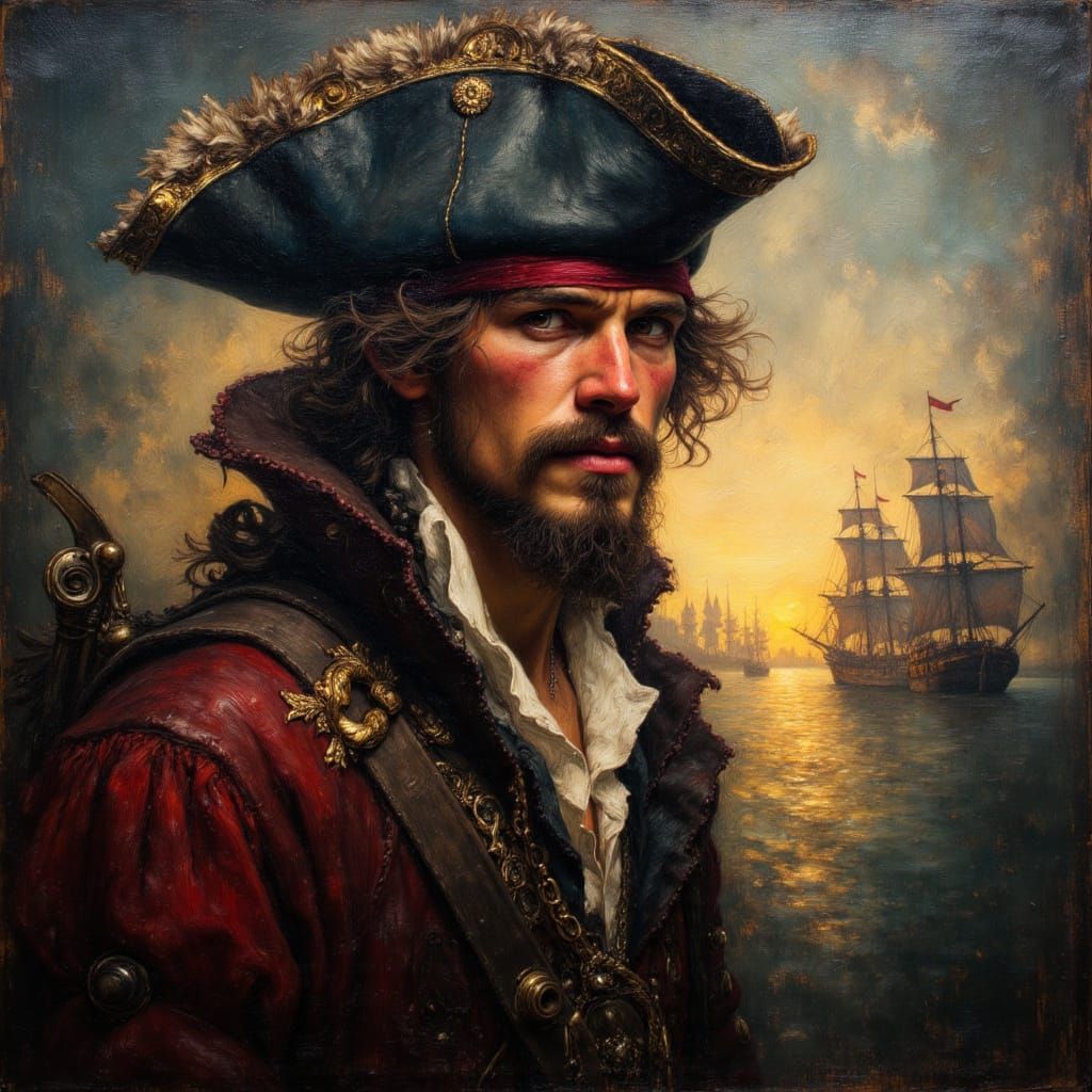 Pirate Portrait - 3 Likes  by @Ravenscar