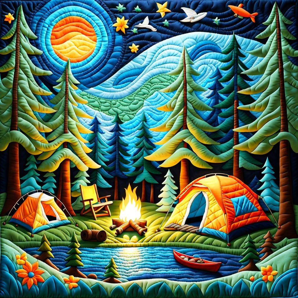 Quilted Camping  by @Ninjea