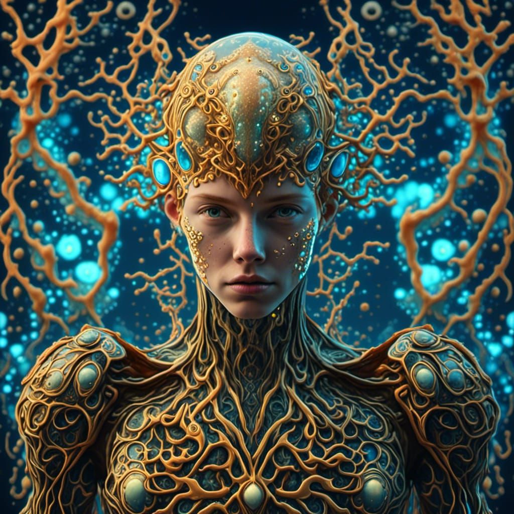 cinematic lighting, realistic detailed intricate, bacteria, midnight uranium glass, Handsome <lora:Intricate Alien:1.0> armor 20 year-old ma...