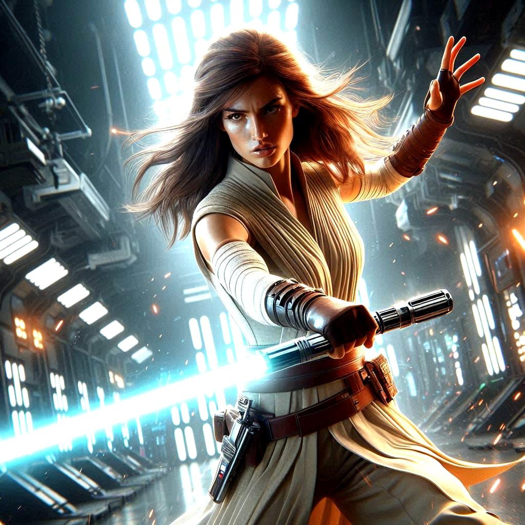 Kiri Questa searches the derelict Star Destroyer for her app...