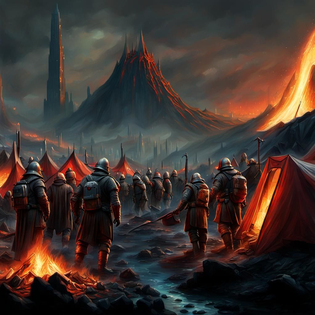 Fire of Mordor II - AI Generated Artwork - NightCafe Creator