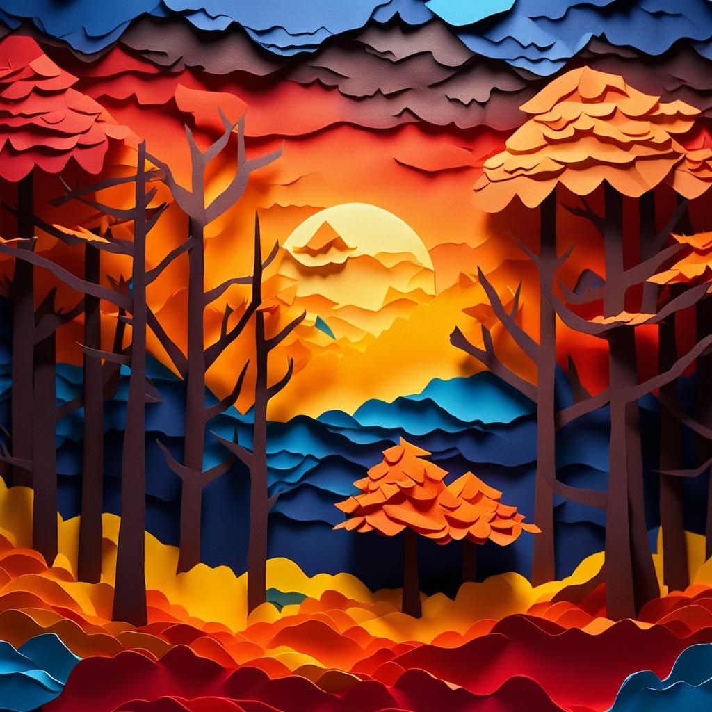 A colorful forest