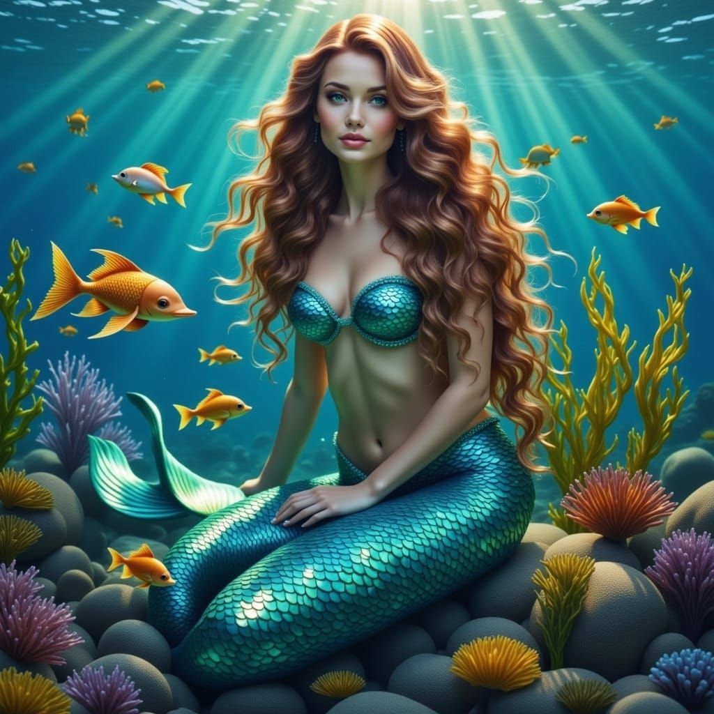 <lora:MermaidFlux:1.0> 