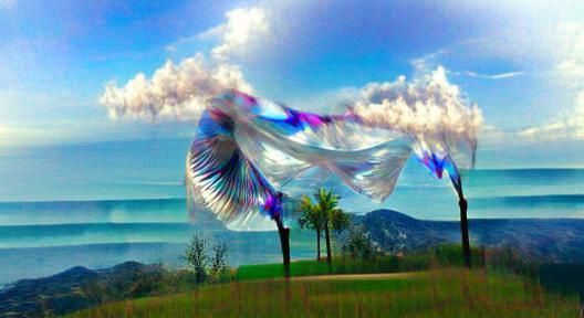 The breathing wind speaks slowly